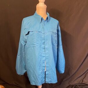 Men's Military-Style Field Jacket in Bright Blue